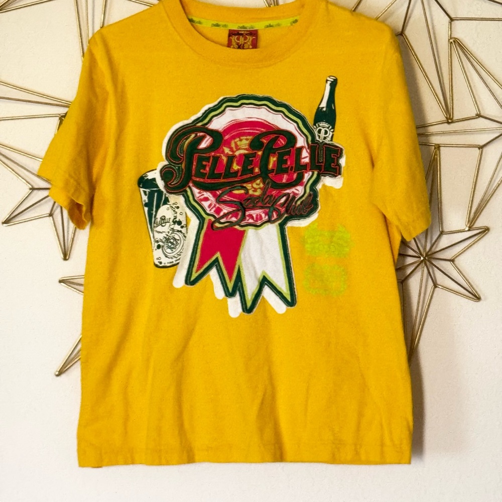 Pelle Pelle Soda Club Kids Yellow Graphic T-Shirt
